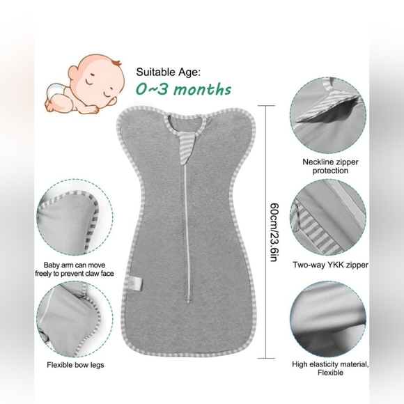 NARUTOO Swaddle Wrap for Baby, Newborn Boy or Girl Adjustable Sleep Sack - Picture 4 of 10